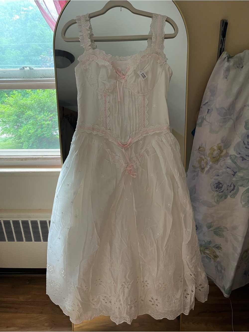 NWT Lacemade white cotton dress